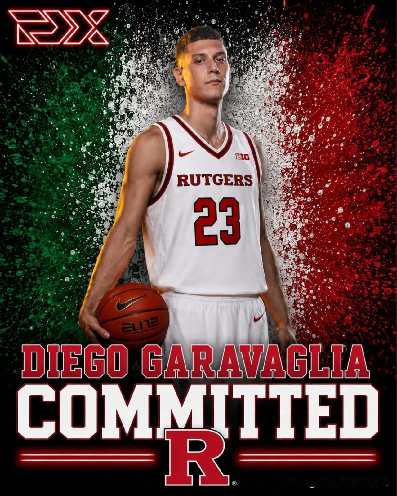 意大利19岁侧翼Diego Garavaglia宣布承诺NCAA男篮 罗格斯大学