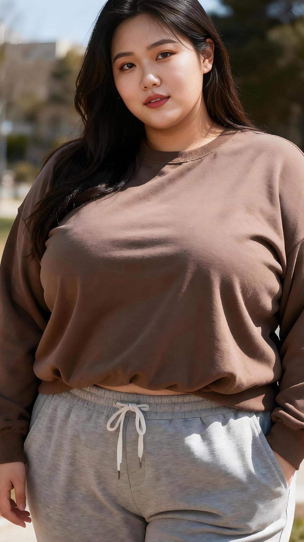 公园漫步穿得舒服自在，自信洒脱的样子真迷人。舒适就是最美的时尚。