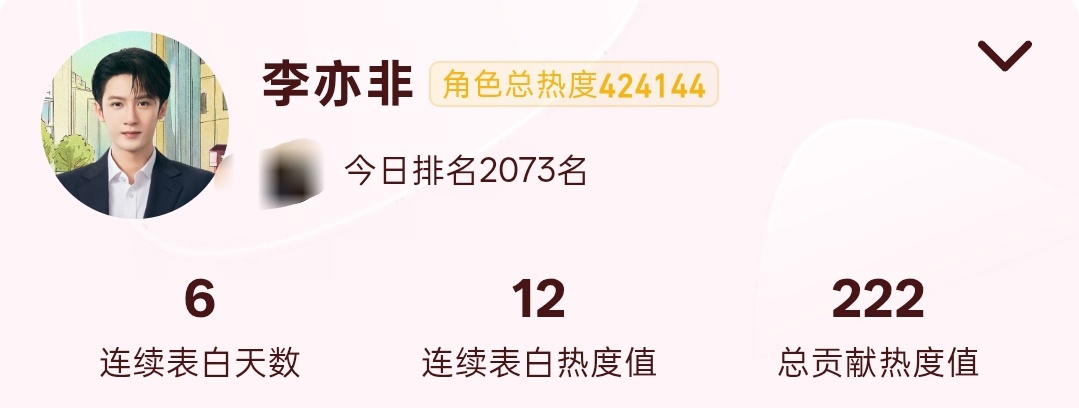 这个是零氪的🐀，檀健次 正常做第三天全部完成后贡献的热度值看看你有没有做满？檀