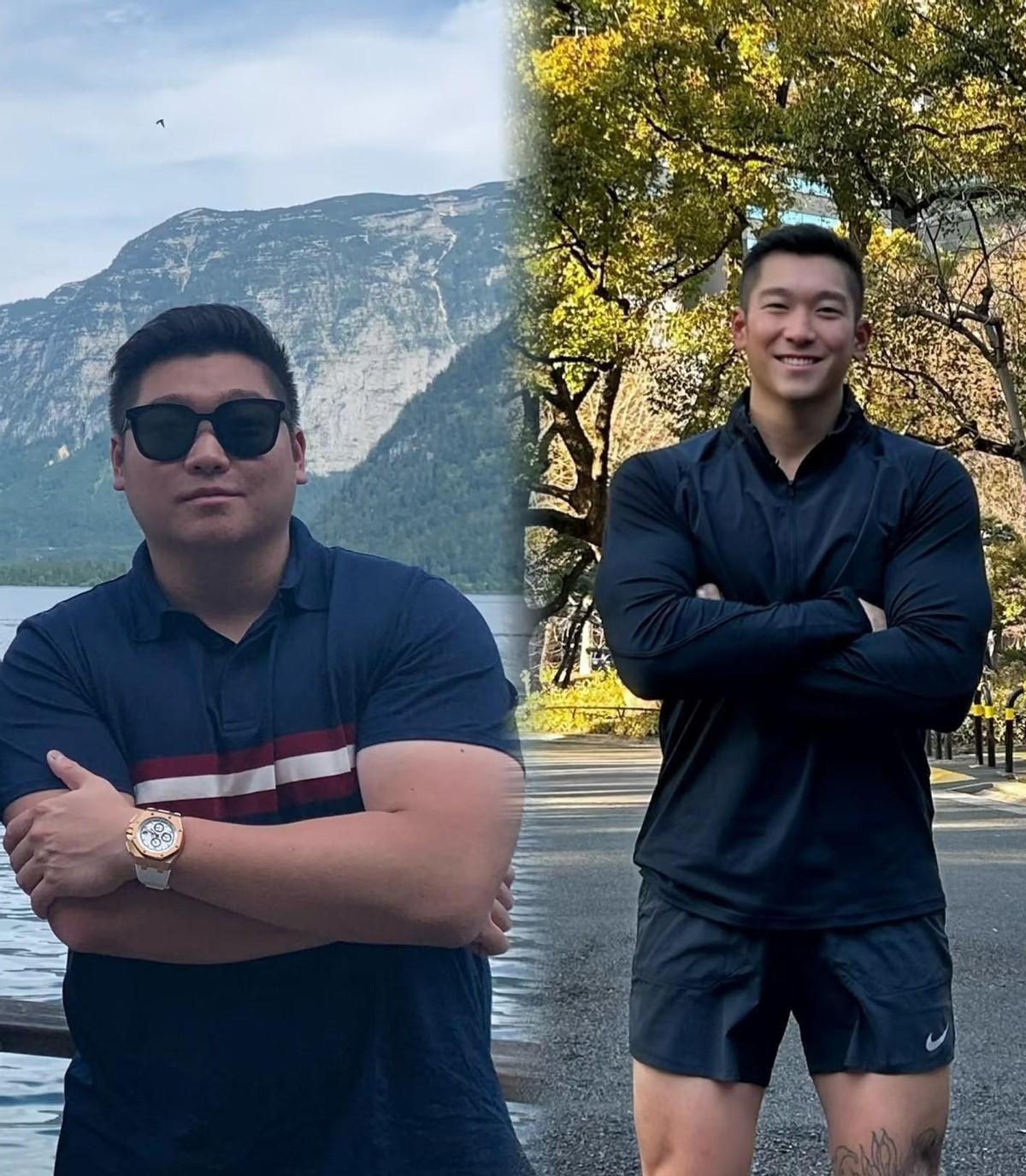 刷到个哥们晒半年前后对比，背阔肌一撑衣服直接鼓包，腰线也出来了。
评论区全是问课