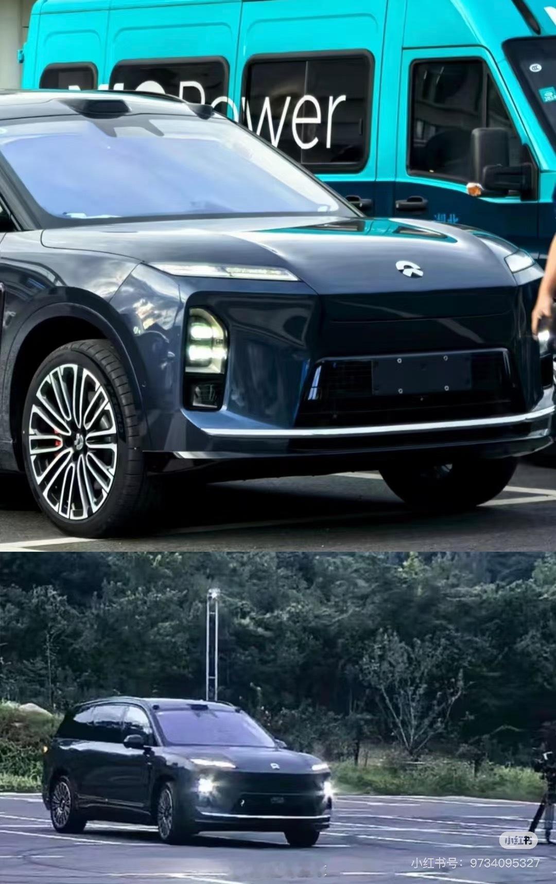 三代 ES8 正面也被眼尖的网友拍到了。怎么说呢[并不简单]你永远能相信蔚来的审