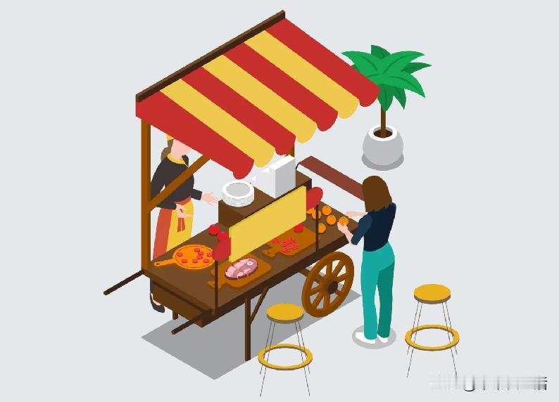 炎热的夏天，
一位打扮时尚的女孩，
在夜市卖自制冰饮、橙汁等饮品，
一连两天收效