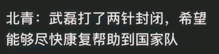打了两针封闭，武磊这是距离康复不远了吧？
有球迷猜测，即使去了青岛，武磊也不会出