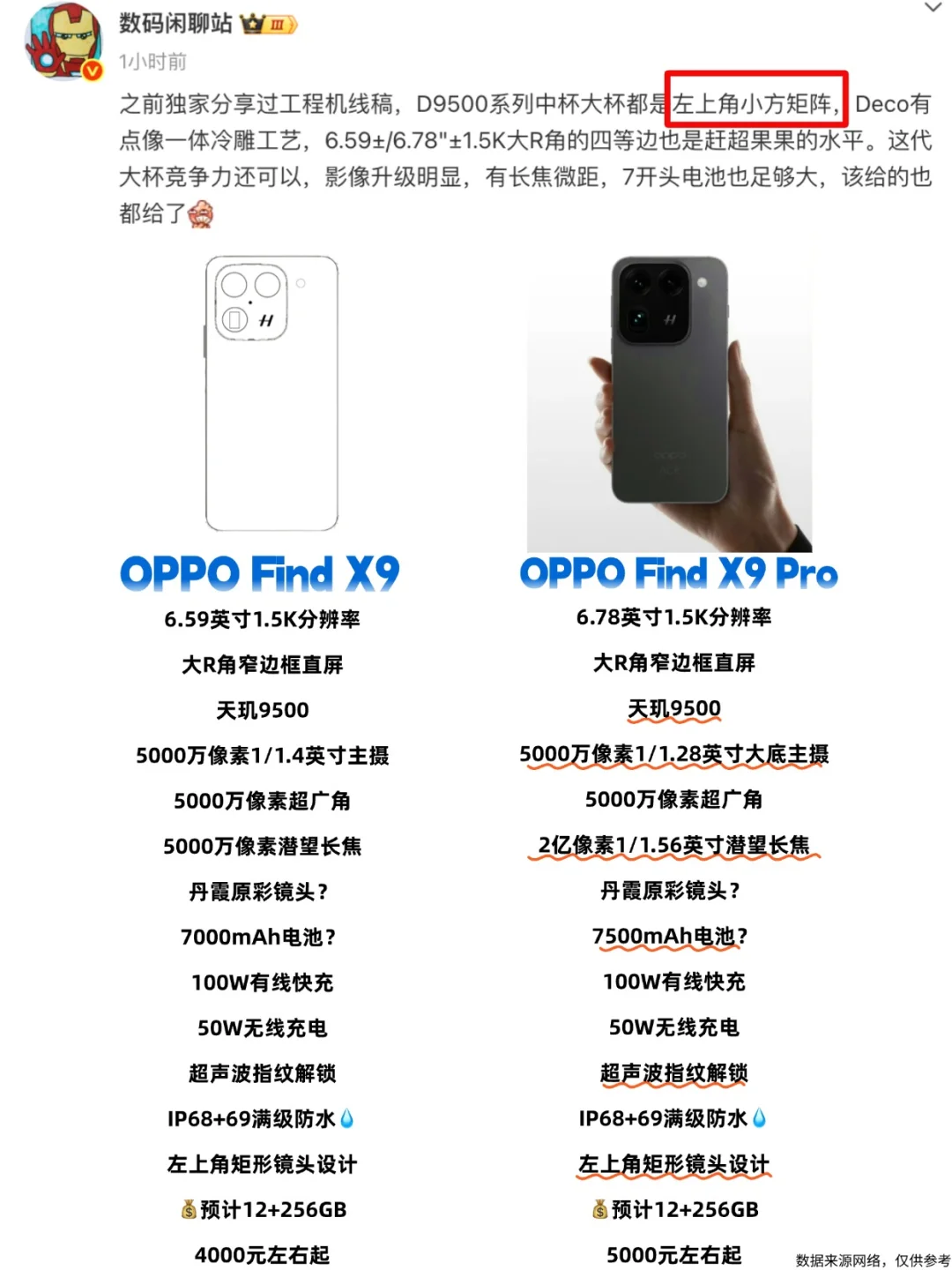 OPPO Find X9曝光，这个设计还是改了...
