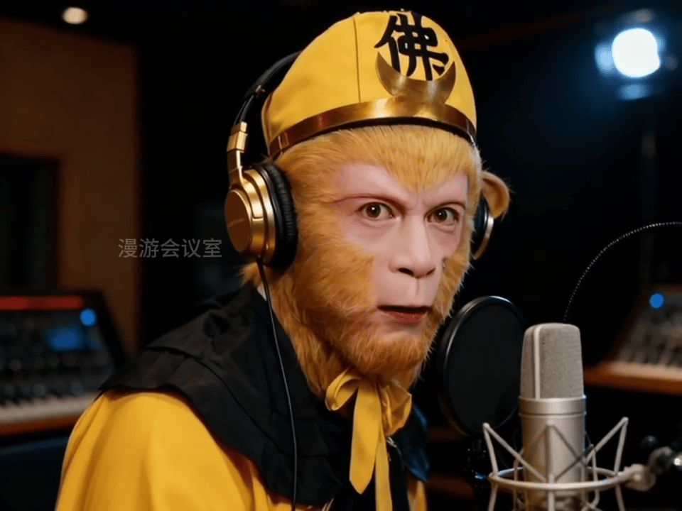 摇滚孙悟空 这是真AI发力了 漫游会议室用AI重塑西游！摇滚孙悟空的呐喊直击灵魂