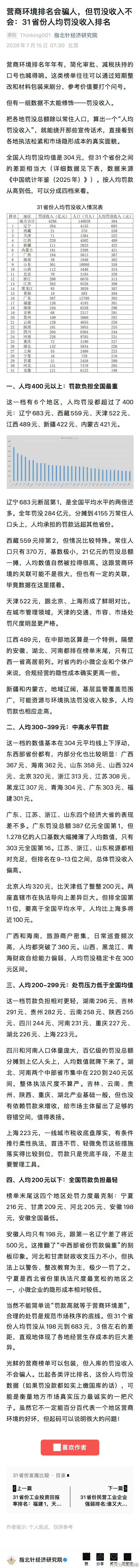 宽窄观察优化营商环境 哪个地方罚款最狠？ 