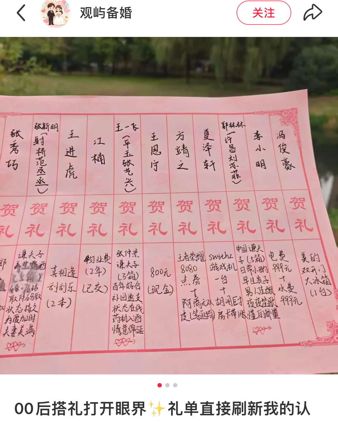00后结婚随礼现状有多离谱看着真不错啊，有猫粮、王者荣耀皮肤、视频会员，居然还有