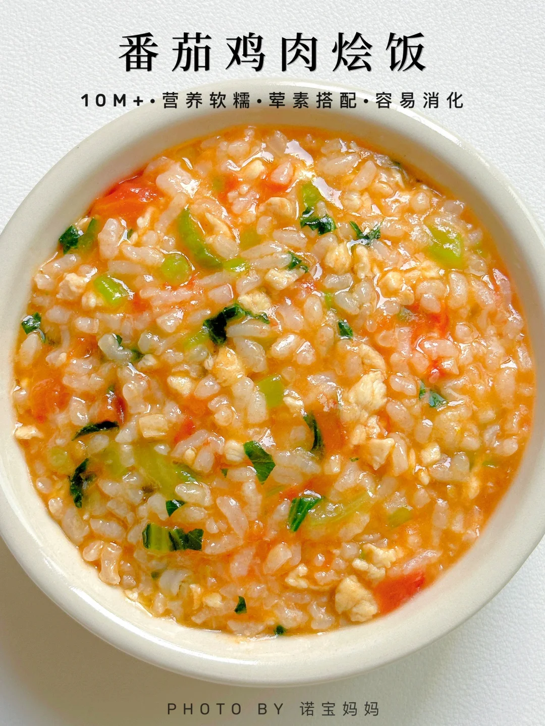 10M+辅食｜番茄鸡肉烩饭‼️营养软糯 易消化～