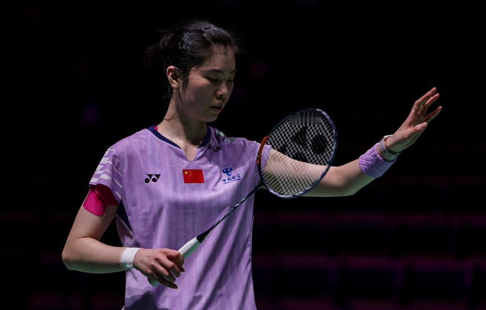 明天，法国羽毛球公开赛女单半决赛对阵!
王祉怡 vs 韩悦、陈雨菲 vs 安洗莹