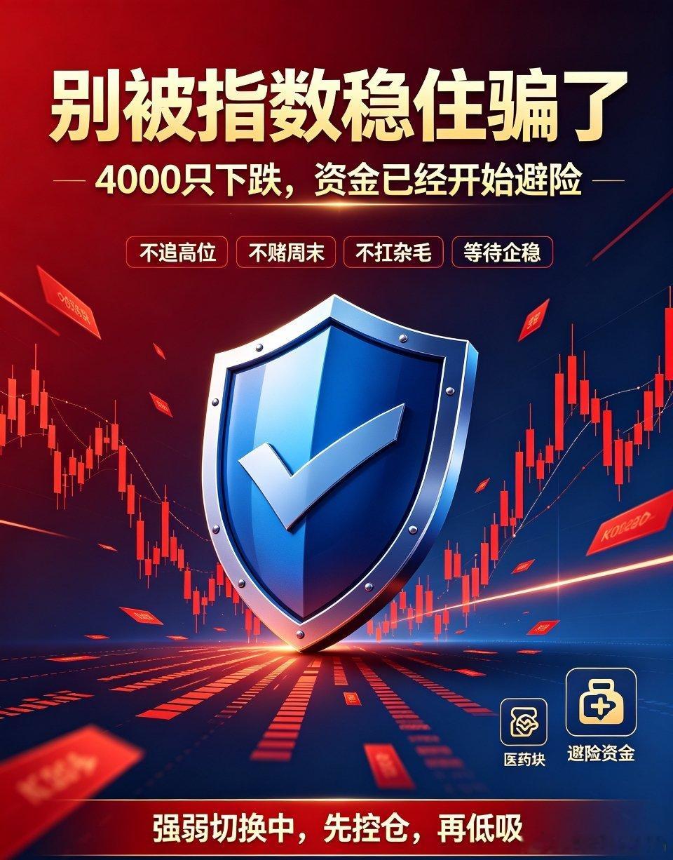 指数稳住、个股普跌！当下盘面真实信号一定要看懂今天A股盘面呈现非常割裂的分化走势