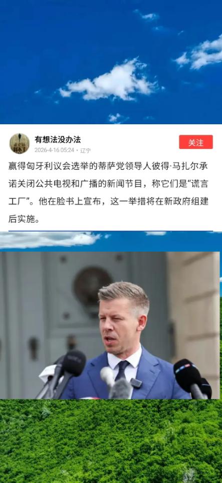 政府不能办媒体，舆论监督权交给群众，匈牙利的毛焦尔和阿根廷米芾都作出了正确选择！