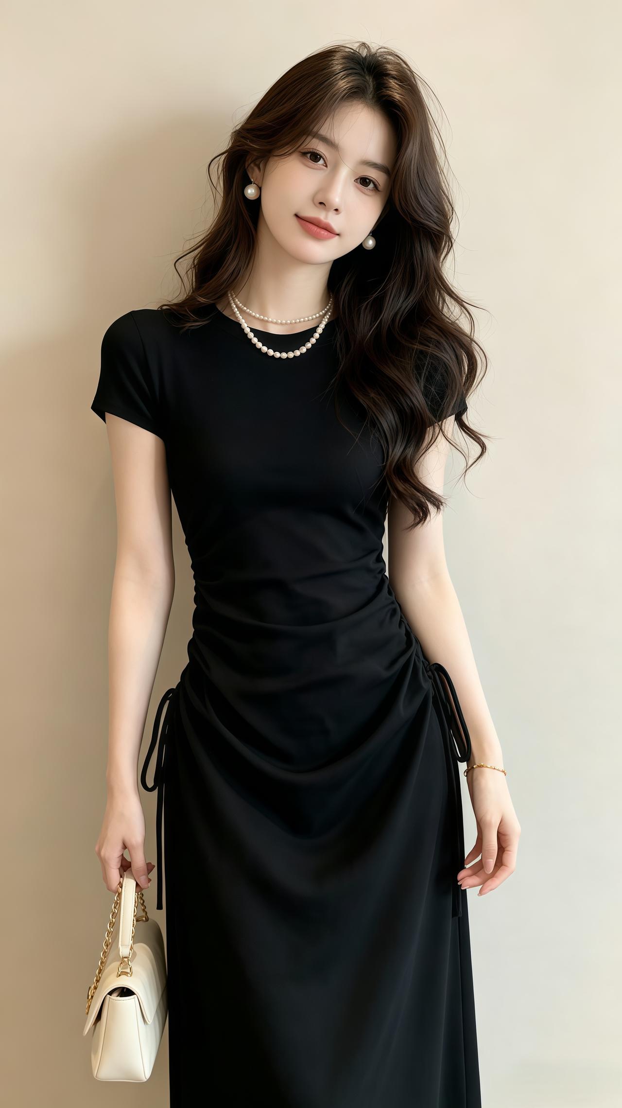 经典显瘦长裙 显瘦又高级的连衣裙 显瘦气质简约纯色连衣裙 夏日穿搭穿搭