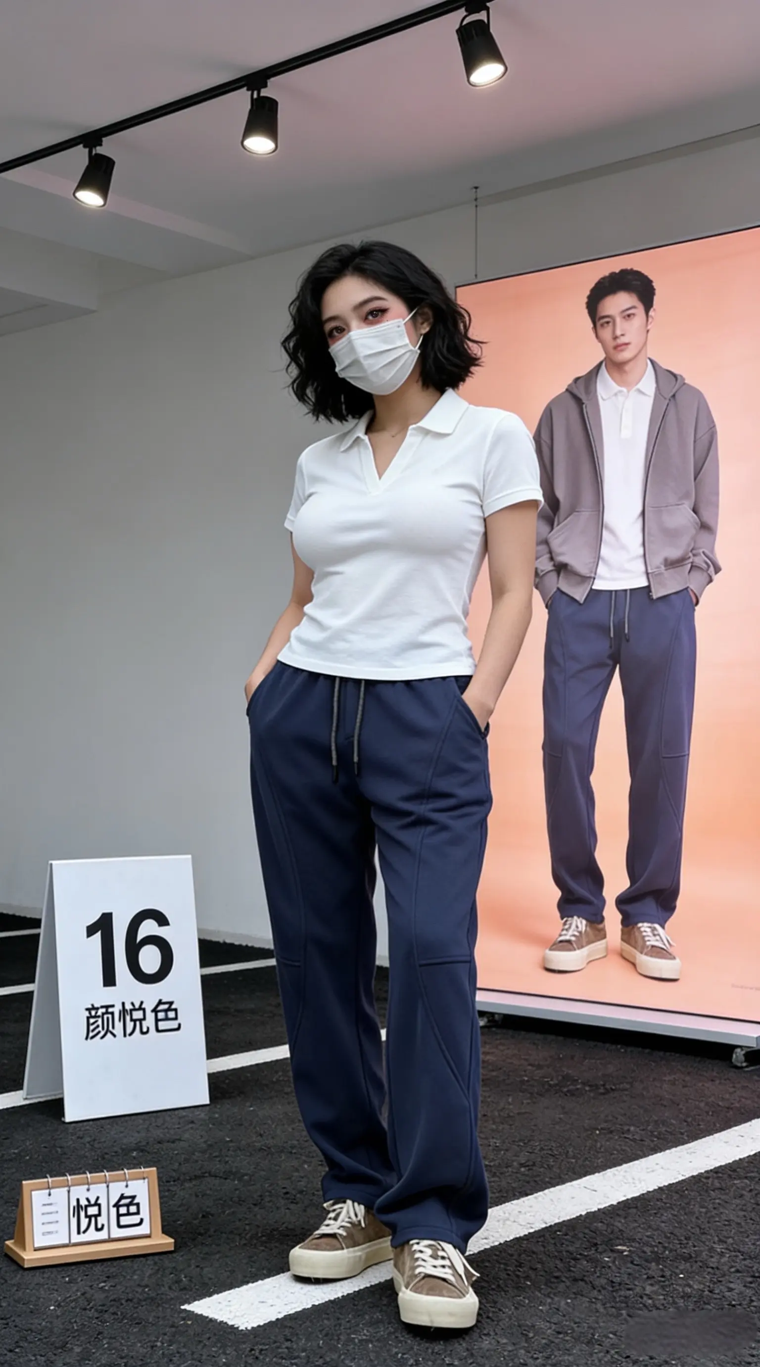 美式潮牌高街卫裤男款针织宽松直筒休闲裤子春季百搭长裤