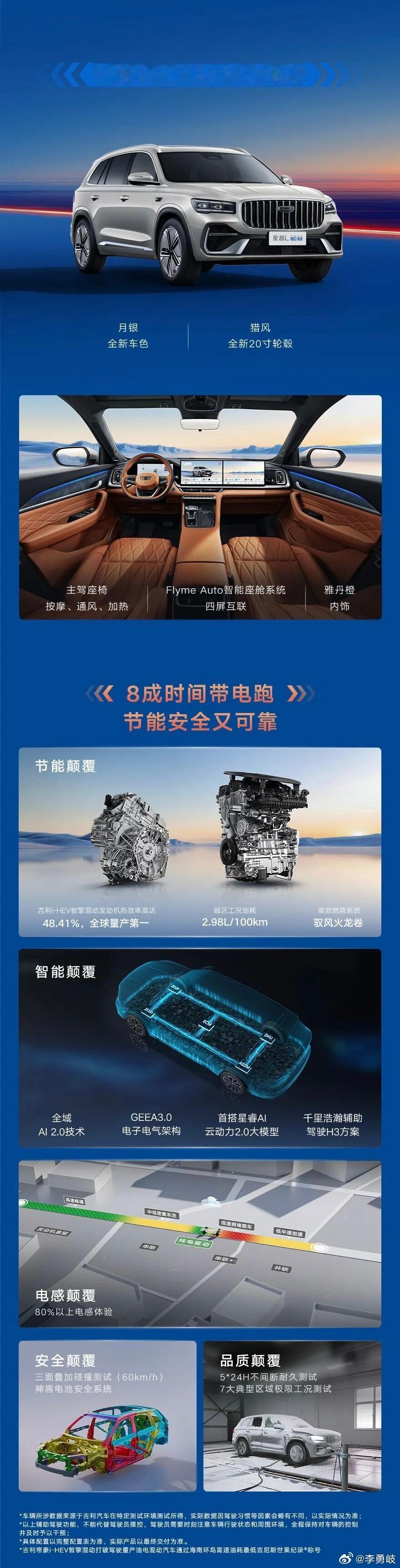 将中国燃油车带入2L油耗时代！吉利星瑞/星越L i-HEV智擎混动上市，限时9.