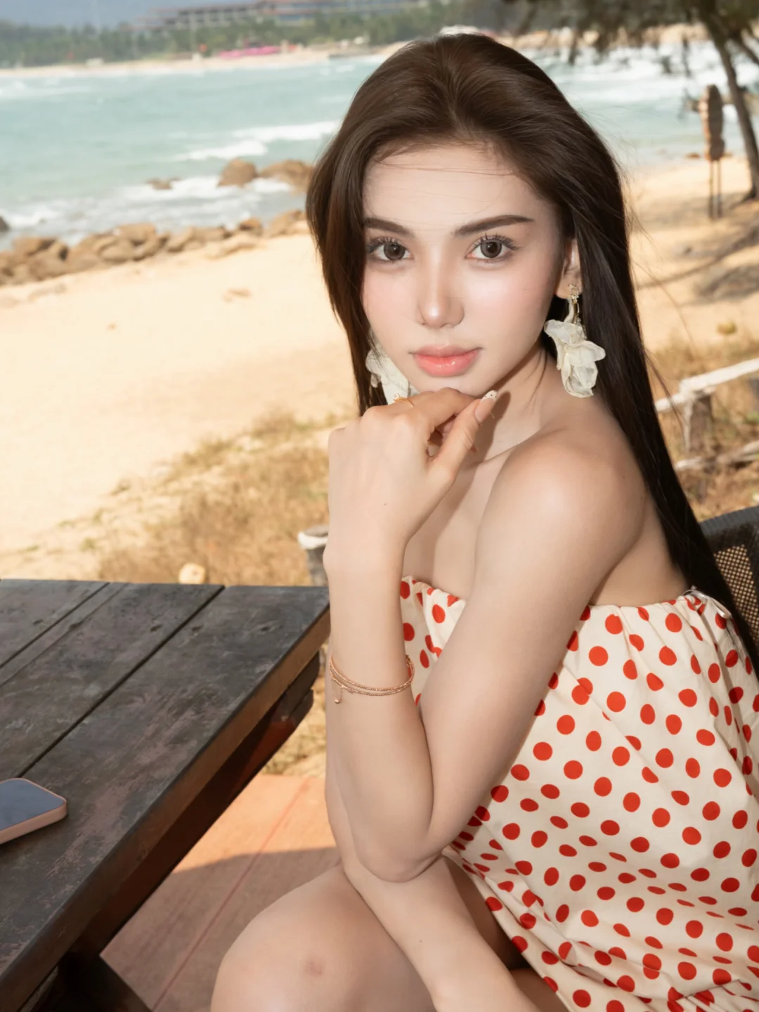 沙滩穿搭｜波点裙的夏天🏖️