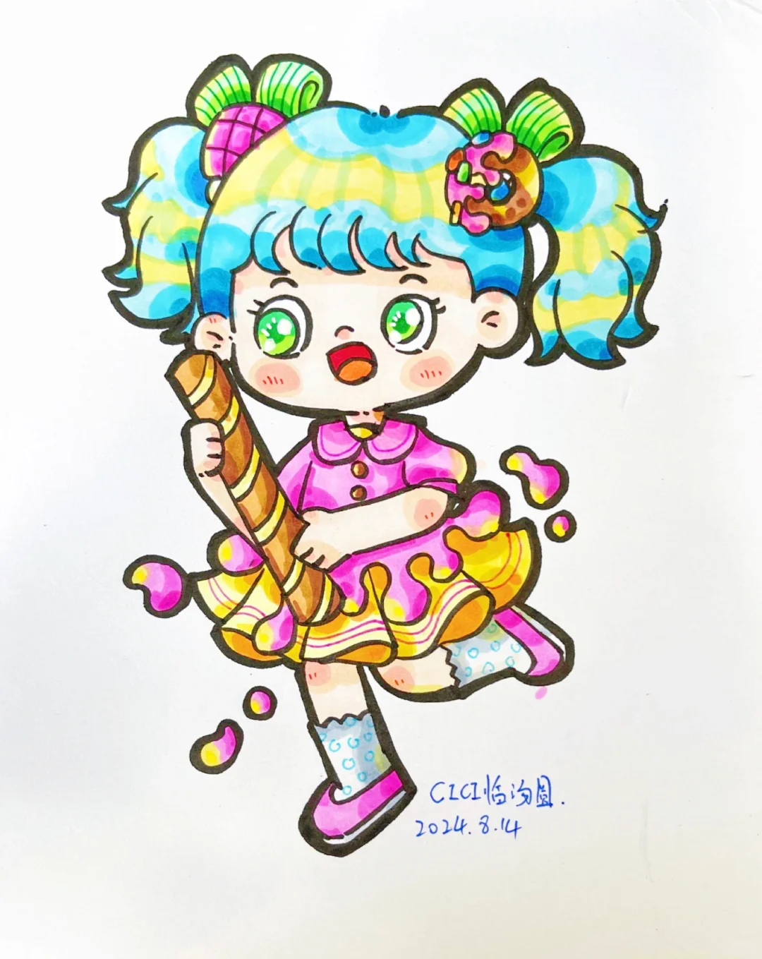 儿童画｜甜品主题人物团练Day3