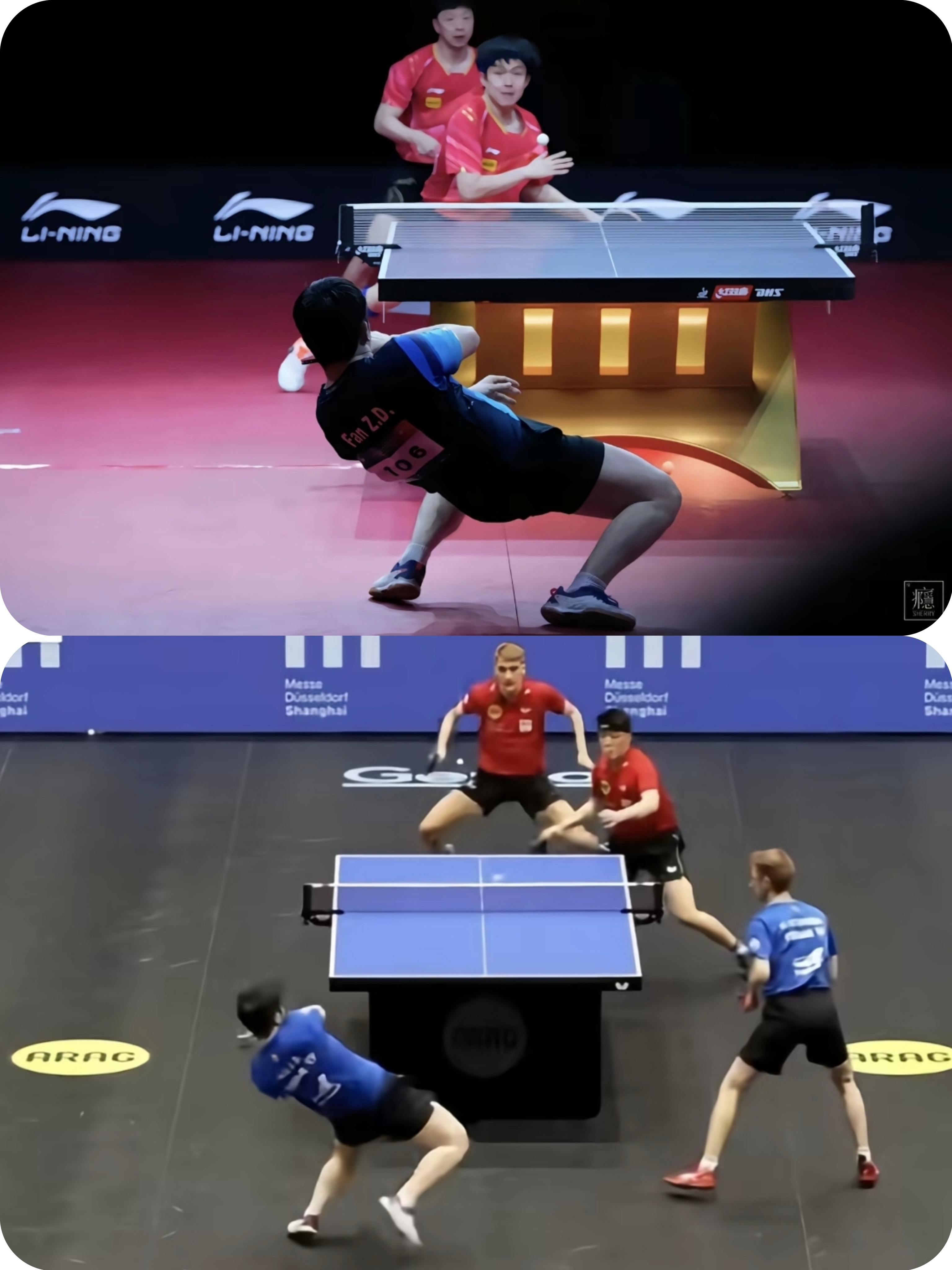 动作自带辨识度，一眼便能认出是樊振东。这动作唯有樊振东能做的出来。时间在变，樊振