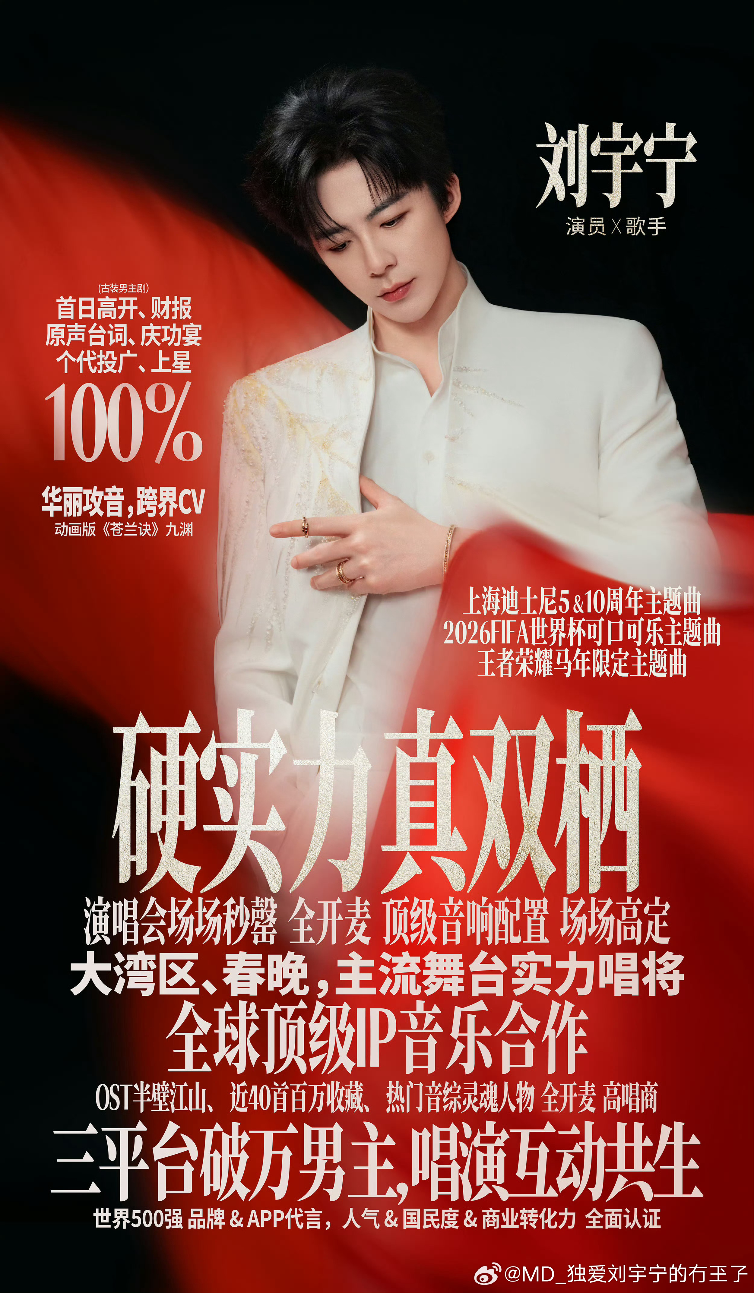 刘宇宁 。摩登兄弟我们粉丝经历过的难。比他自己所接触的真的少了好多好多。在这些亮