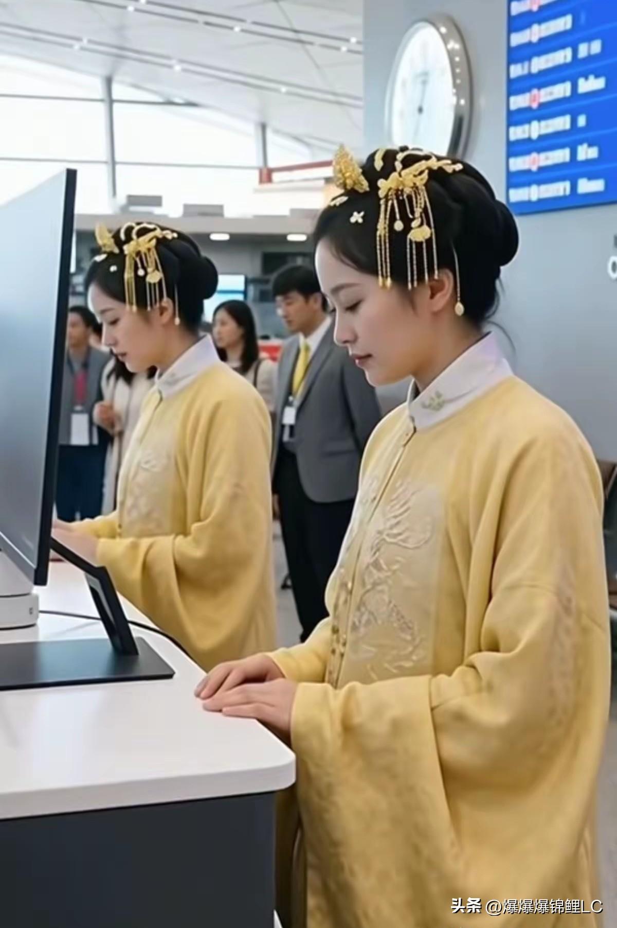 近几日首都机场那几套明制汉服刚火出圈，本以为是民族审美的一次大爆发，没成想却引来