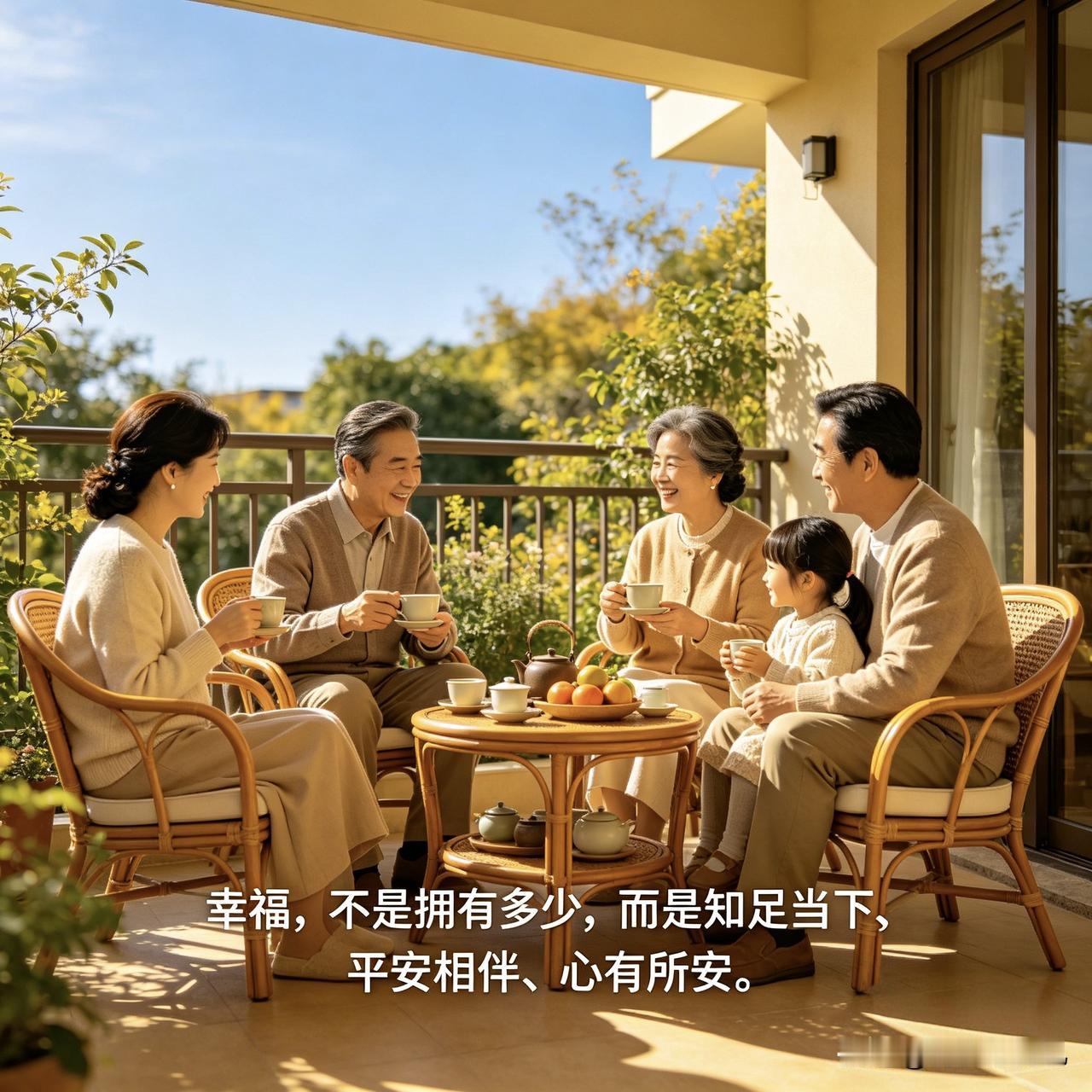 不必追着繁华赶路，不用纠结得失遗憾，
三餐烟火温暖，家人平安康健，
日子平淡安稳