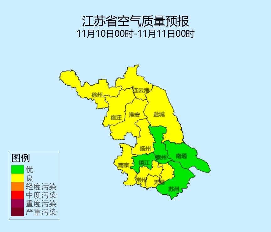 明天全省空气质量优良为主。请关注：12日、16日前后全省分别有1次冷空气过程，其