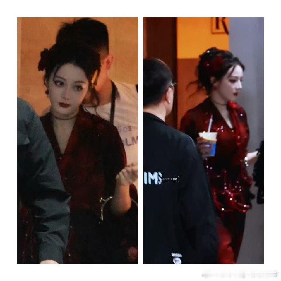 迪丽热巴，明媚绽放的红玫瑰[心][心][心] ​​​