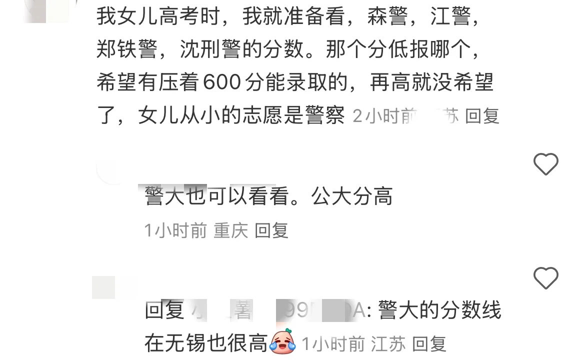 孩子600分能上警校吗？有网友问，等自己女儿