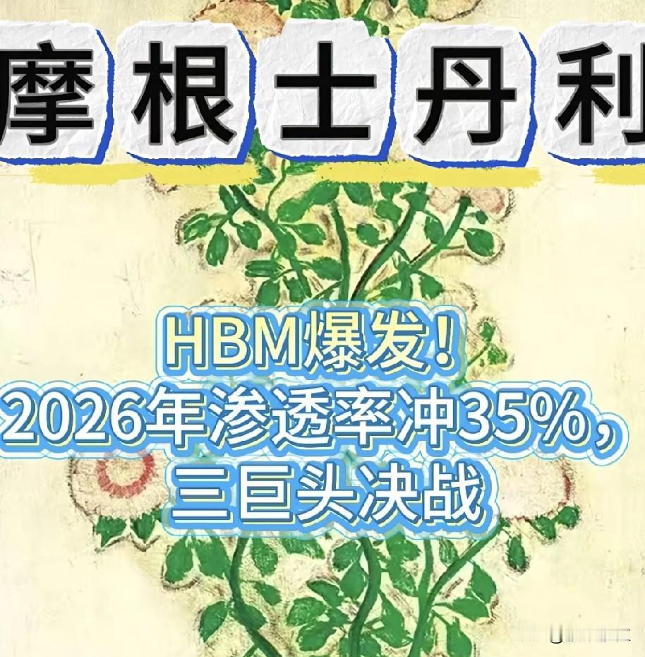 财富密码来了！
今天利好2个方向，
引领长期增长逻辑。

2030年全球HBM市