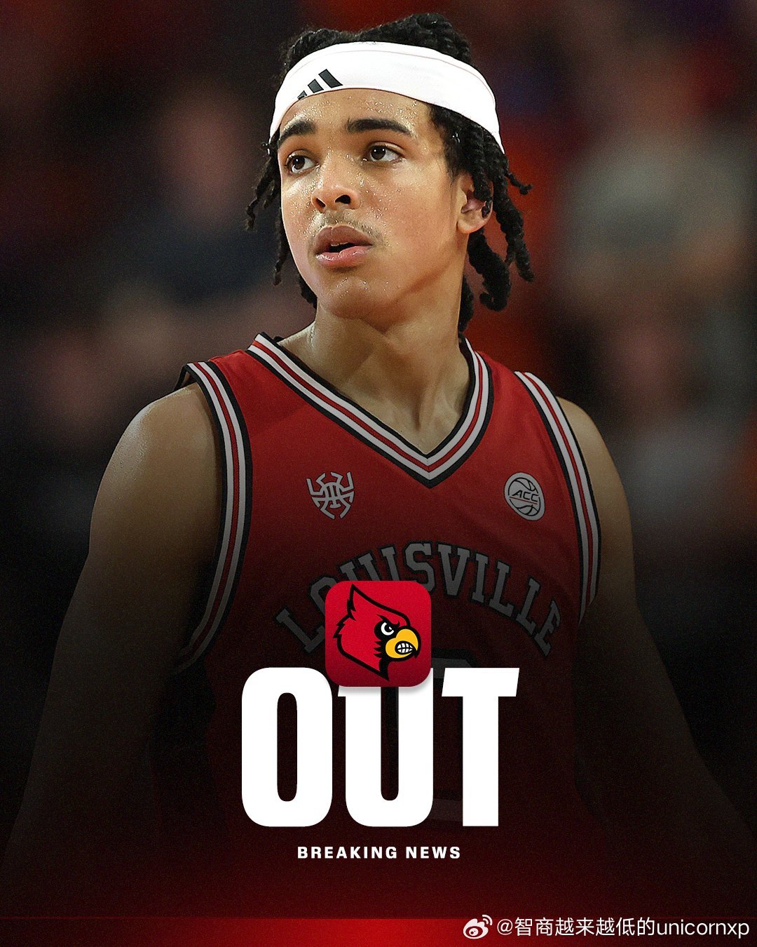 学校宣布路易斯维尔大学后卫Mikel Brown Jr将无缘疯三锦标赛首轮，因为