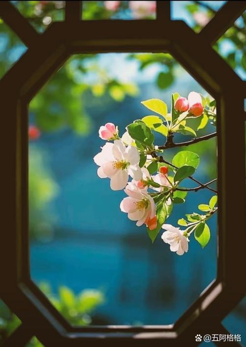 上联：窗含春夏秋冬景，
下联：门纳东西南北福，
下联：月照天山古今同。