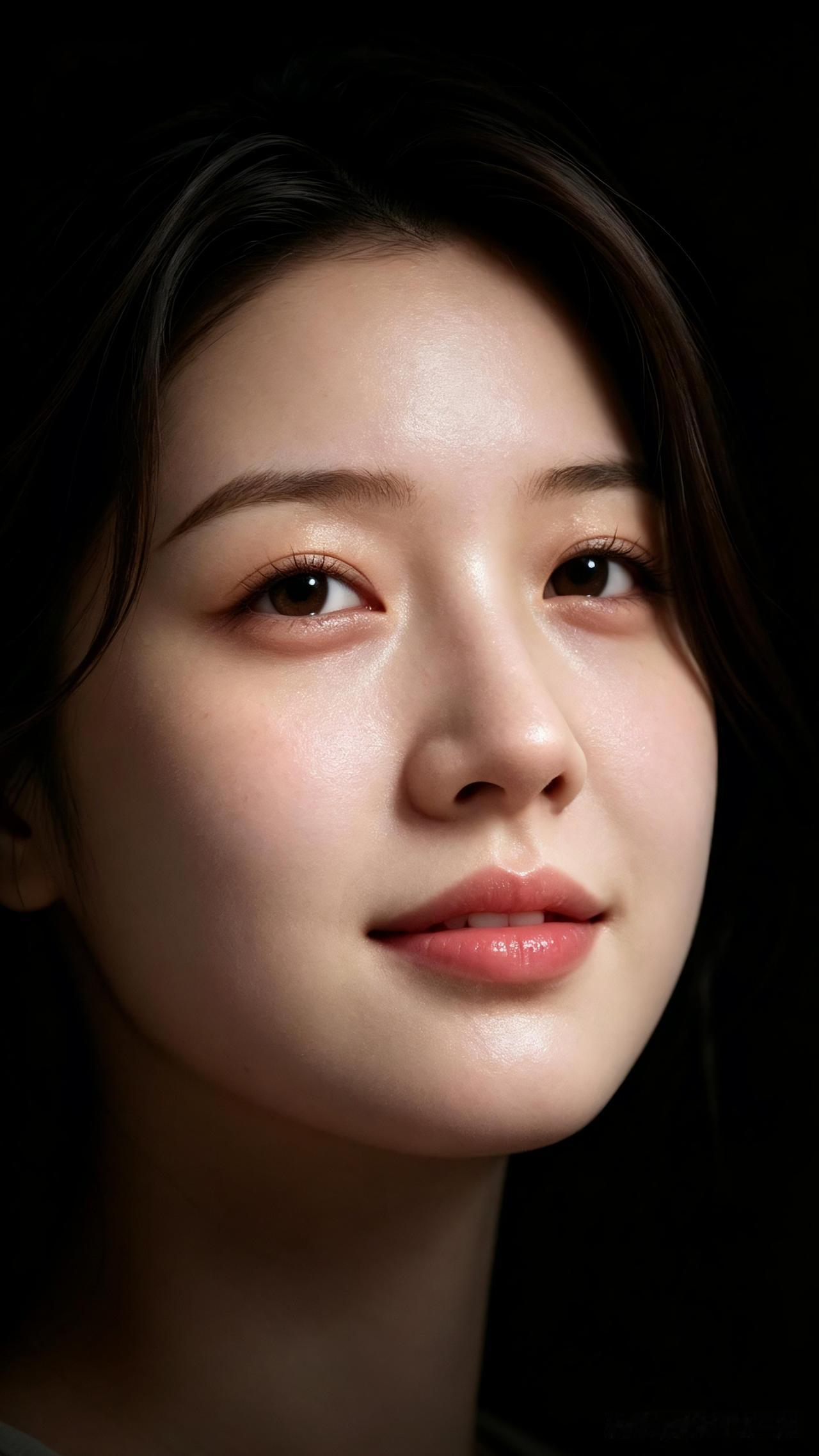 温柔眼神，自然妆容，美得心动！💕
