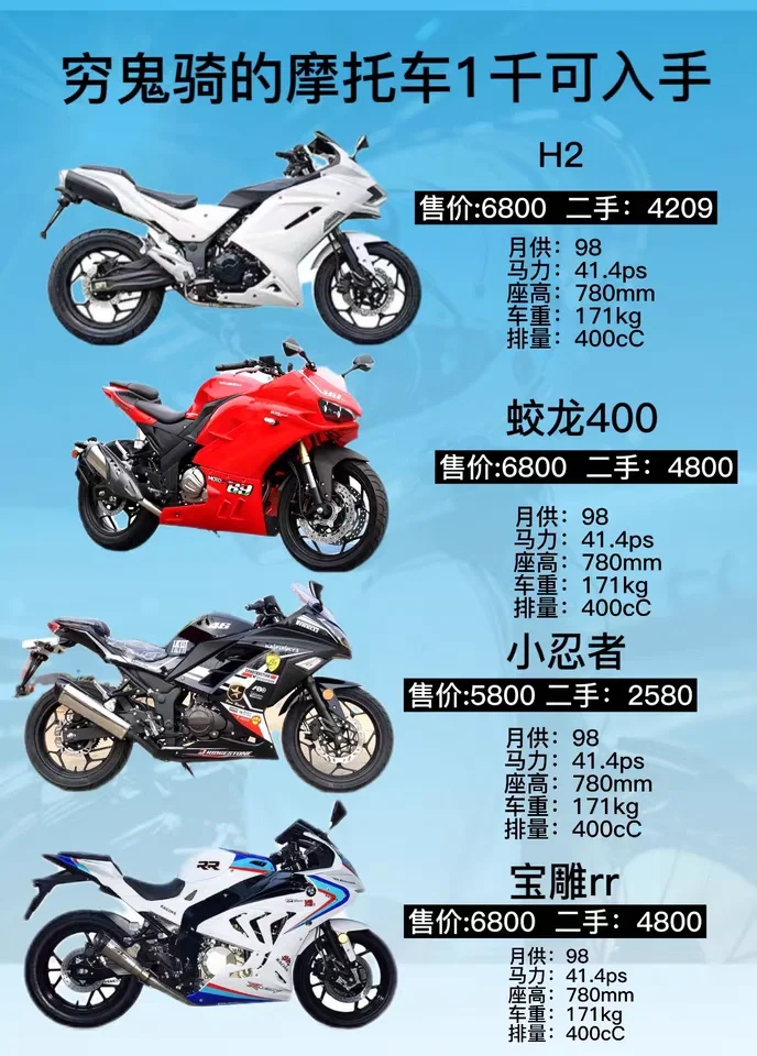 穷鬼骑的摩托车1千可入手