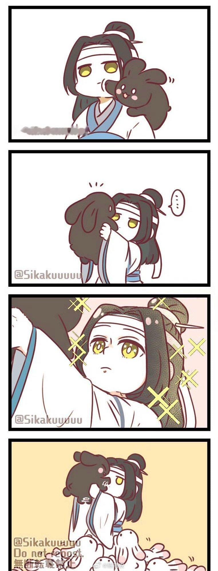 汪叽这么喜欢这只小黑兔，这是羡羡变的吧x:sikakuuuuu 