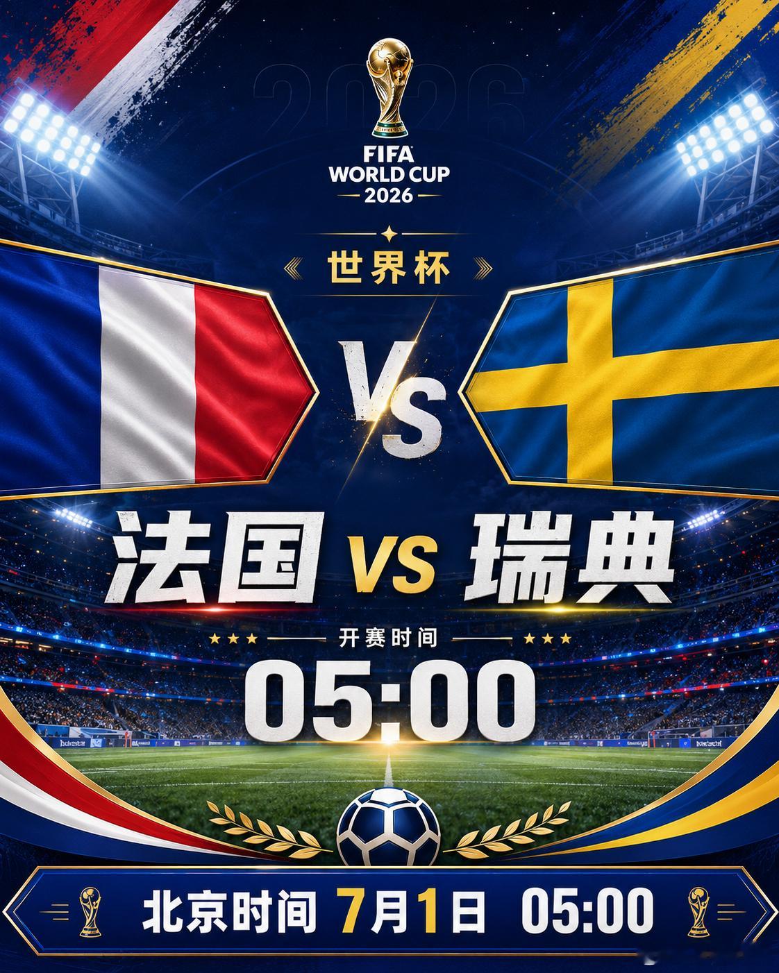 【世界杯05:00 法国🇫🇷 vs 瑞典🇸🇪】高卢雄鸡对阵北欧海盗！我预