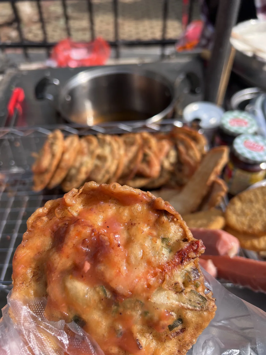 这种小摊子的虾饼味道真的不戳！