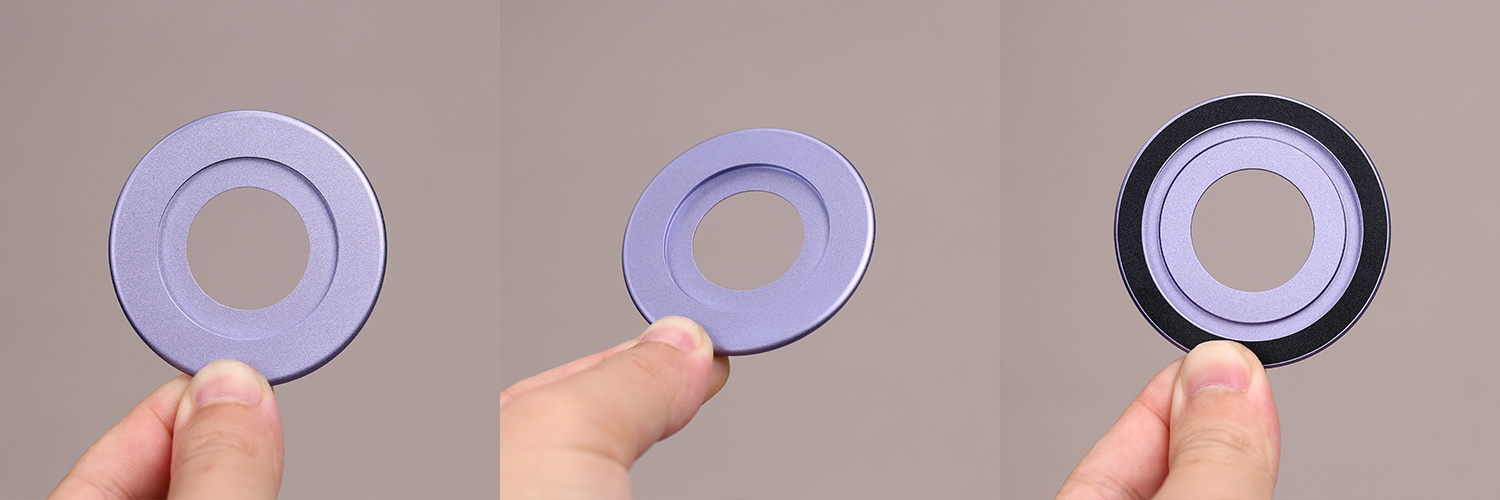 紫色平嵌磁吸圆盘来咯可以搭配我们送的第三方气囊，也可以搭配泡泡骚粘贴底座。这也是