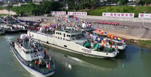 2026年5月18日上午9时，云南西双版纳景哈警务码头，三艘中国执法艇整齐列阵，