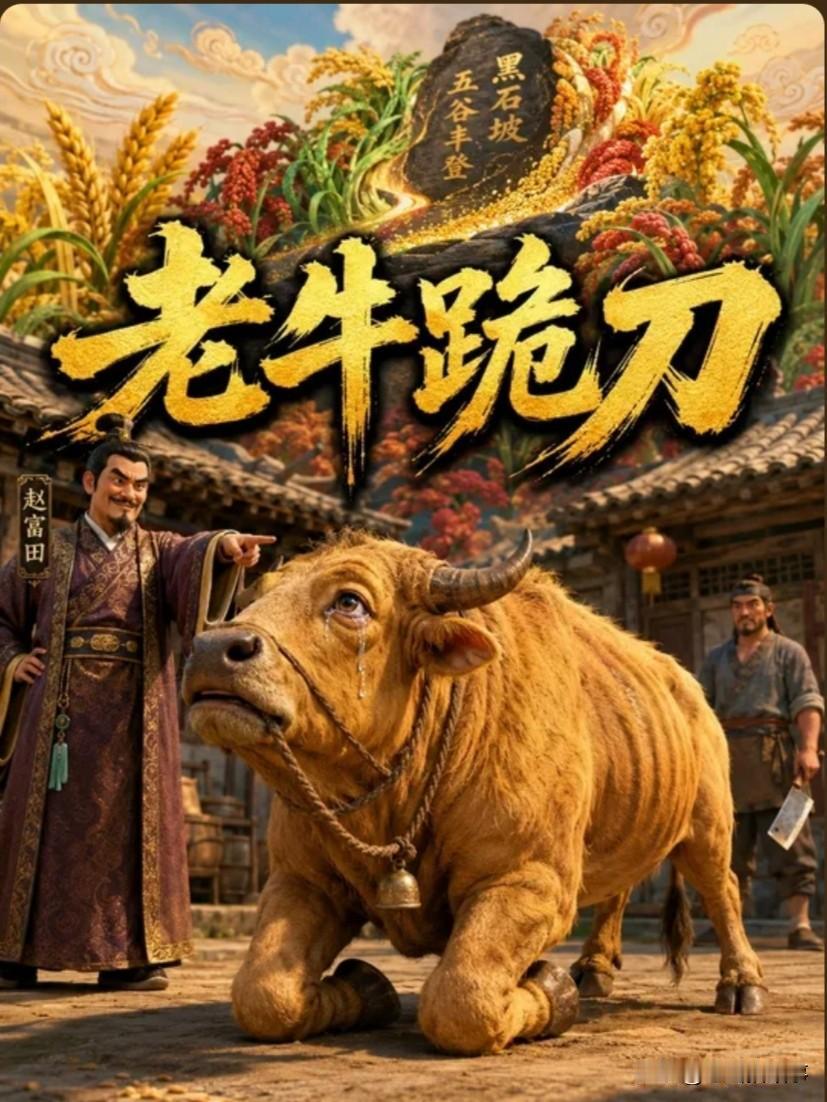 刚刚看了一个神话故事《老牛跪刀》，说的是一头天庭上掌管五谷的神牛，因不忍心看人间