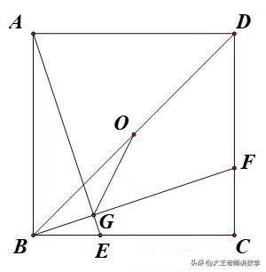 中考数学必刷题，几何题：
如图所示，在边长为6的正方形ABCD中，点E、F分别在