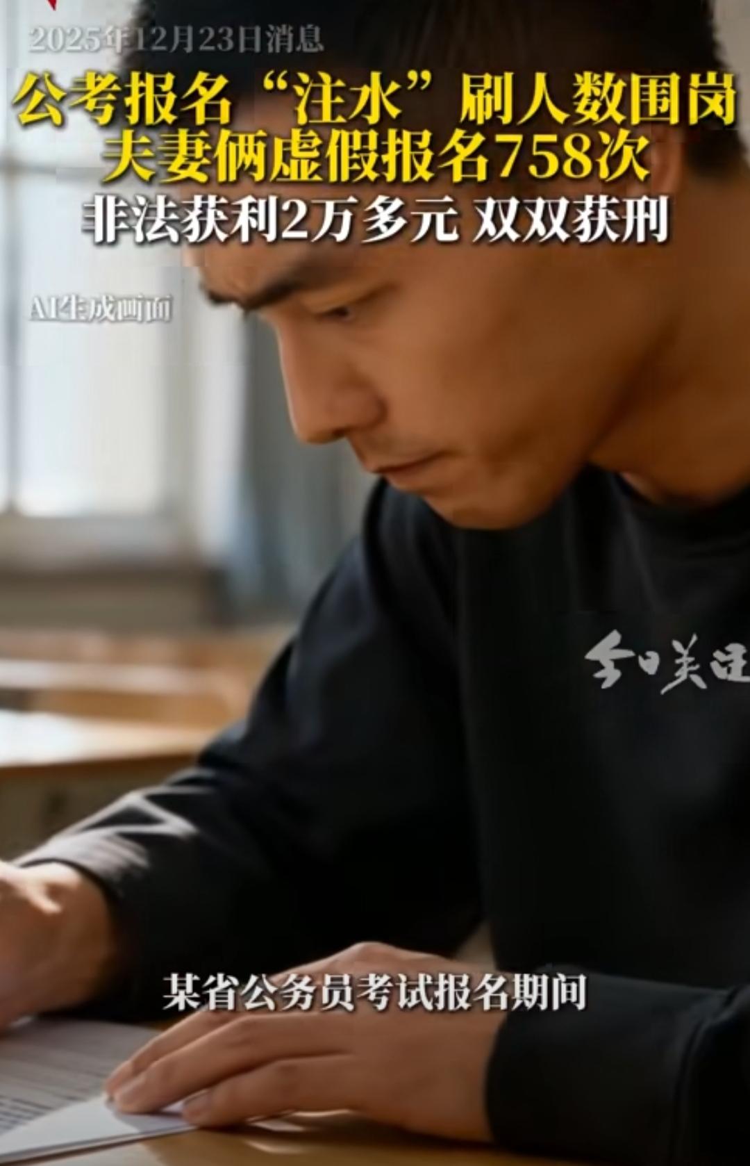 公务员考试本来是凭实力竞争的公平赛场，可有人却动起了歪心思，搞起了“虚假报名围岗