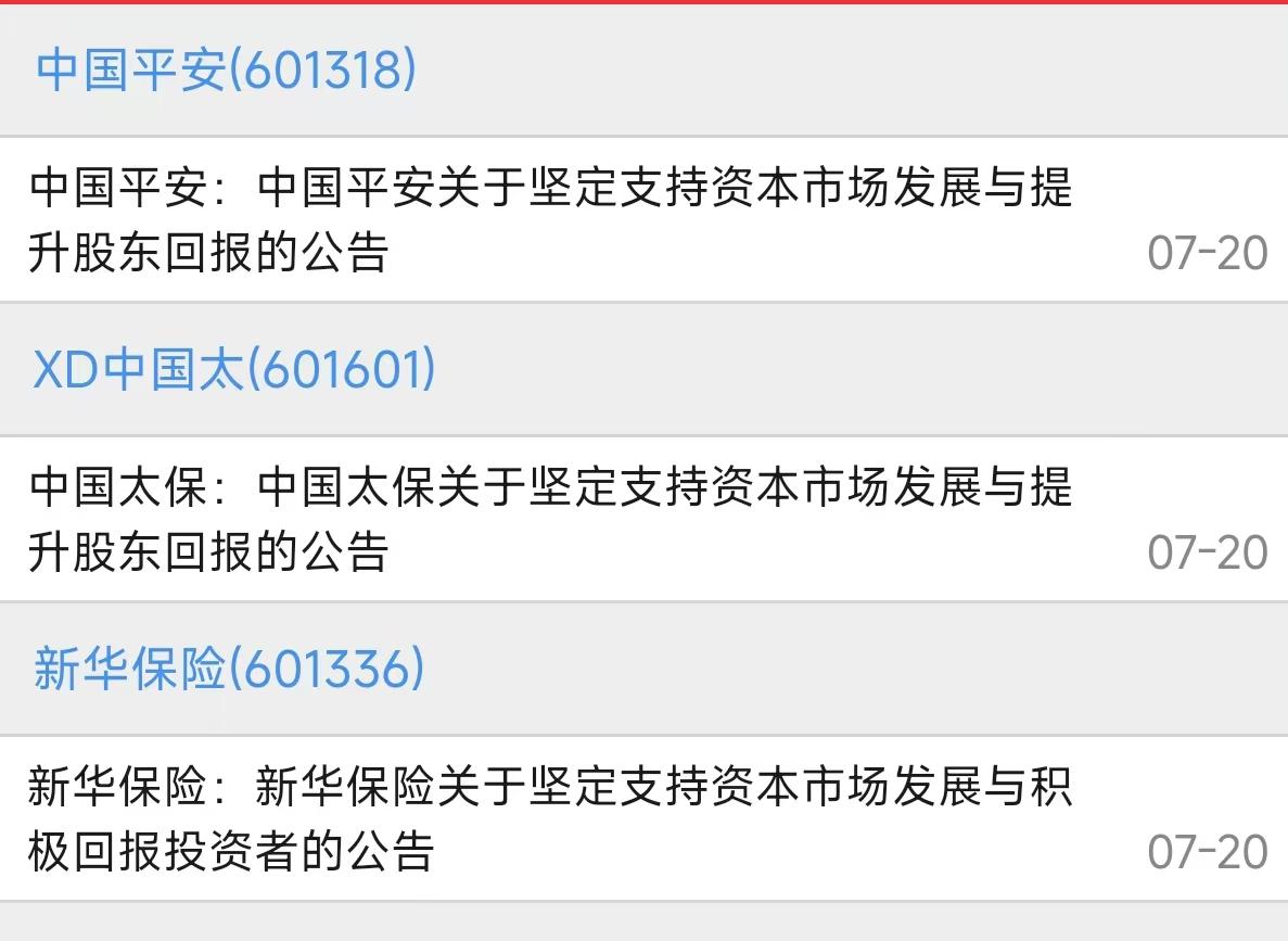 7.20
保险公司发布公告
是国家指导吗？
不止
多家央企也发布了公告
这市场