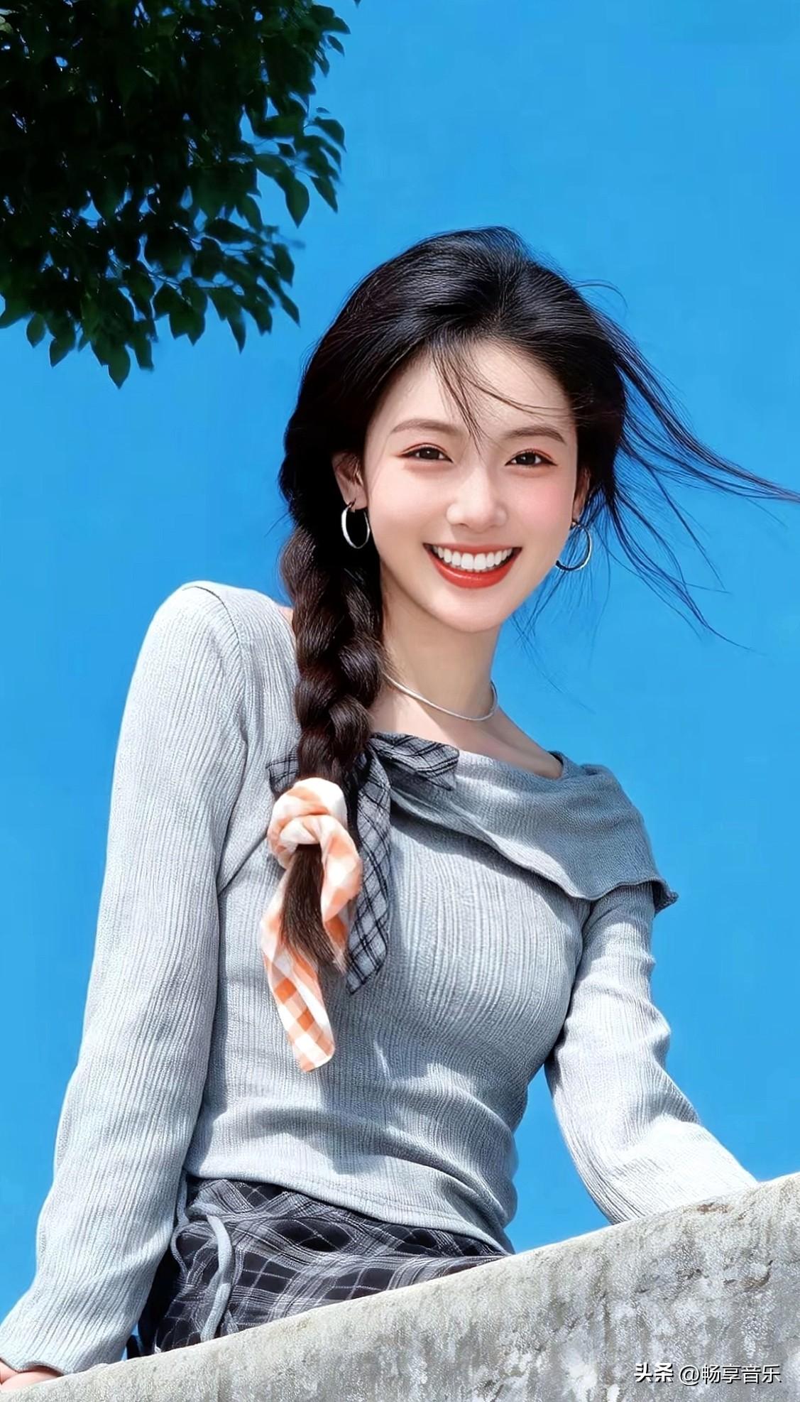 元气少女，微笑如阳光，清新自然，元气满满！🌞💕自然清新美少女 甜美元气感 分