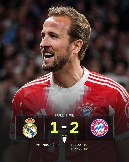 拜仁客场2比1击败皇马，在欧冠这场强强对话中抢到了先机。凯恩和姆巴佩都有进球，但