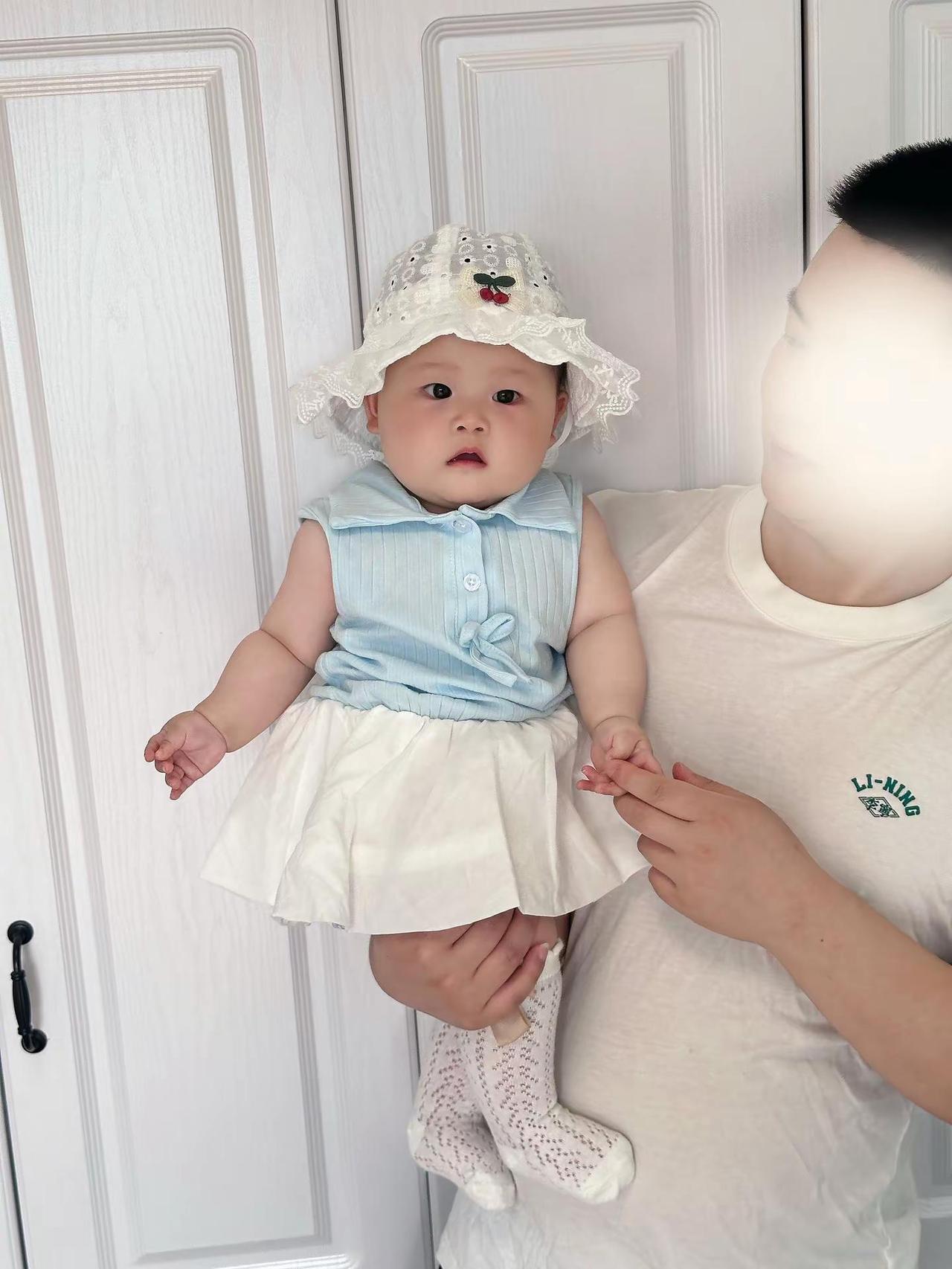 真人版奇迹暖暖·今日OOTD.蓝色连衣裙🩵宝宝夏季穿搭 女宝宝夏日穿搭 幼崽夏