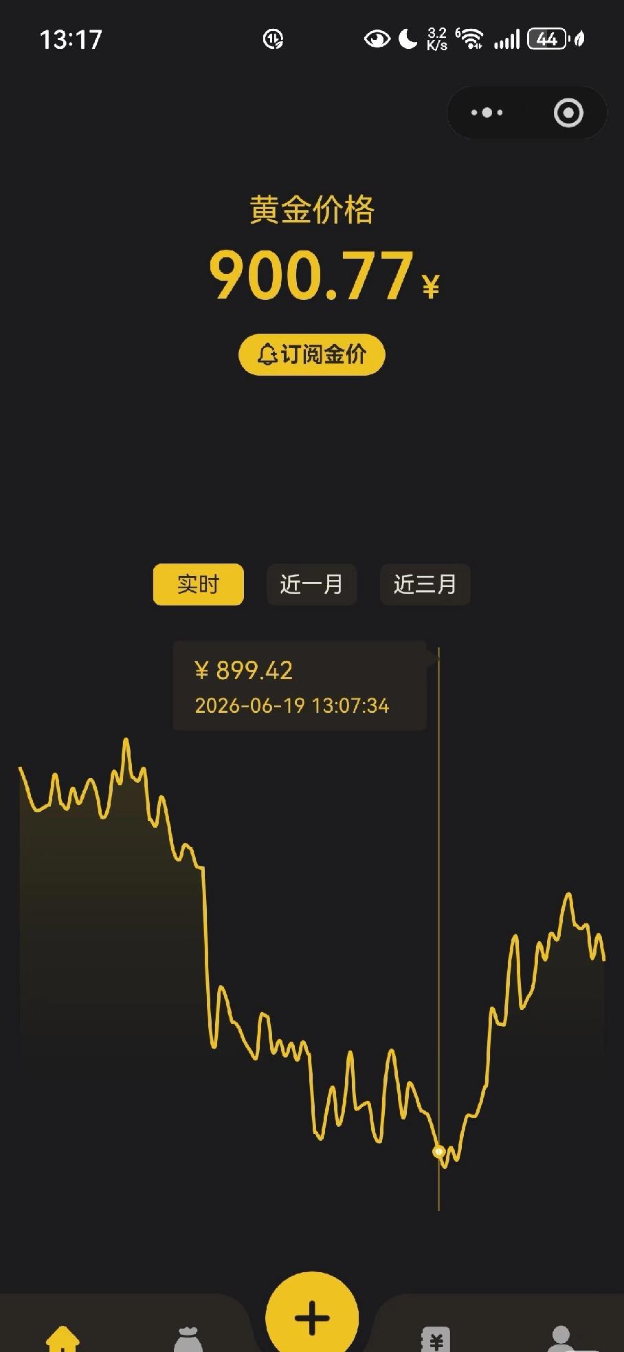 放假才跌，我怎么买

不知道其他人咋想，我的脑回路：放一点在积存金，升了我就赚，