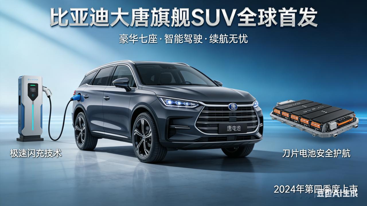 🔥比亚迪大唐首发！王朝旗舰SUV杀疯了！
闪充+刀片新技术全面上车，直接把天花
