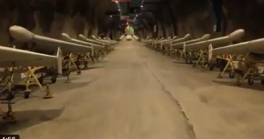 【伊斯兰革命卫队公布了沙赫德无人机在山地掩体中的库存画面，以及这些无人机向波斯湾