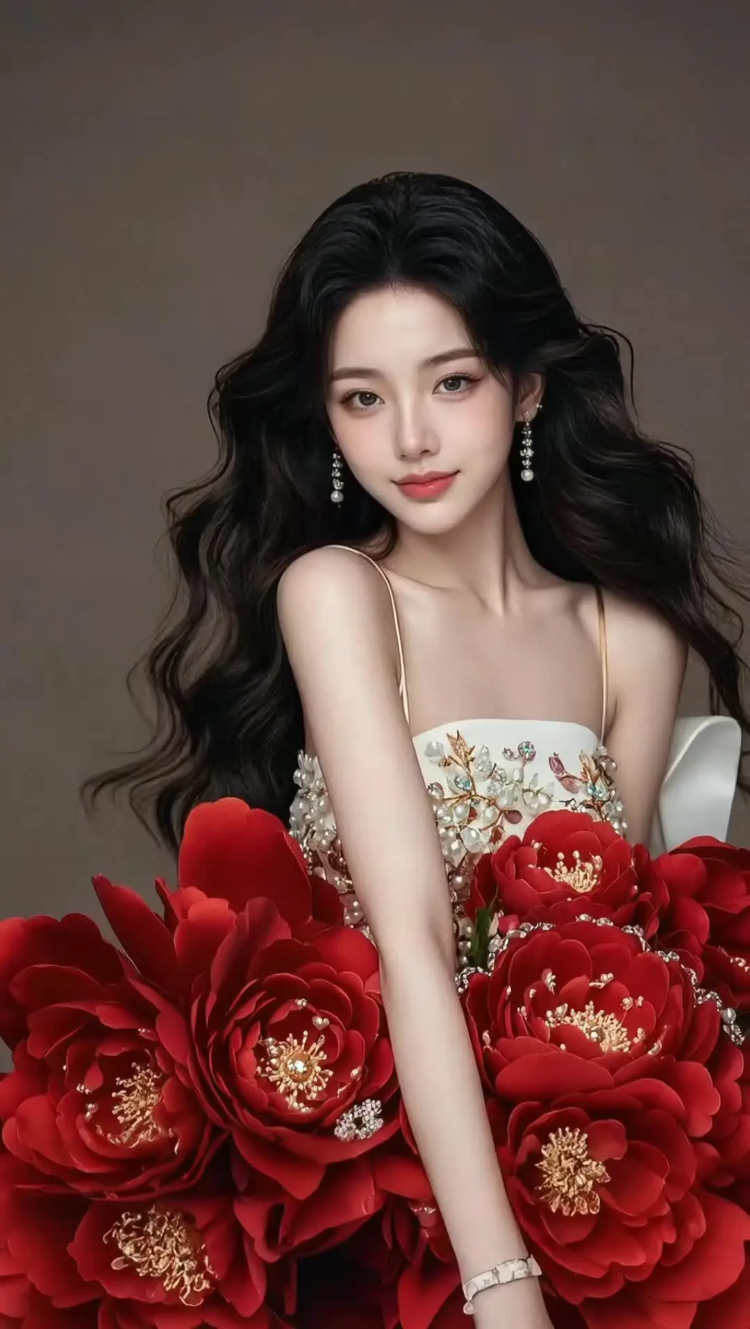 AI扩图 把花穿在身上 ai写真馆动图大赛 ai写真馆出片大赛 上热门