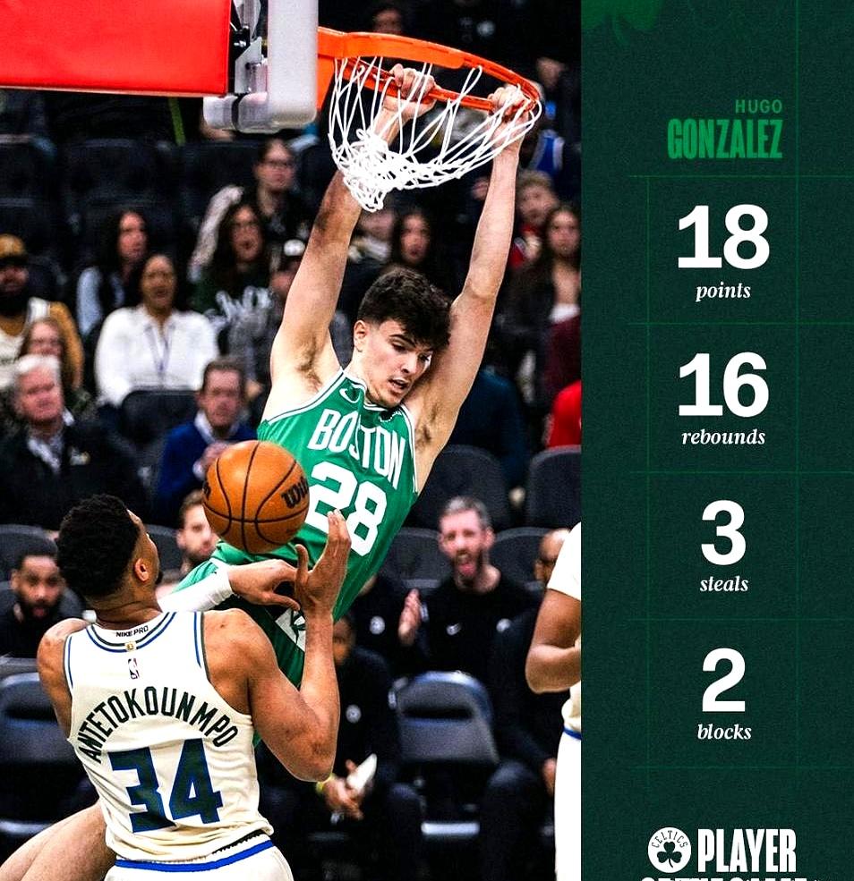 身高198公分的他，凯尔特人这新秀简直是捡到宝了！
绿军核心塔图姆、布朗都歇着