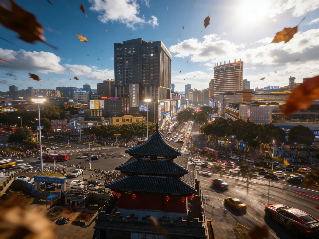 太绝了，当我用游戏CG风格打开南宁这座城市